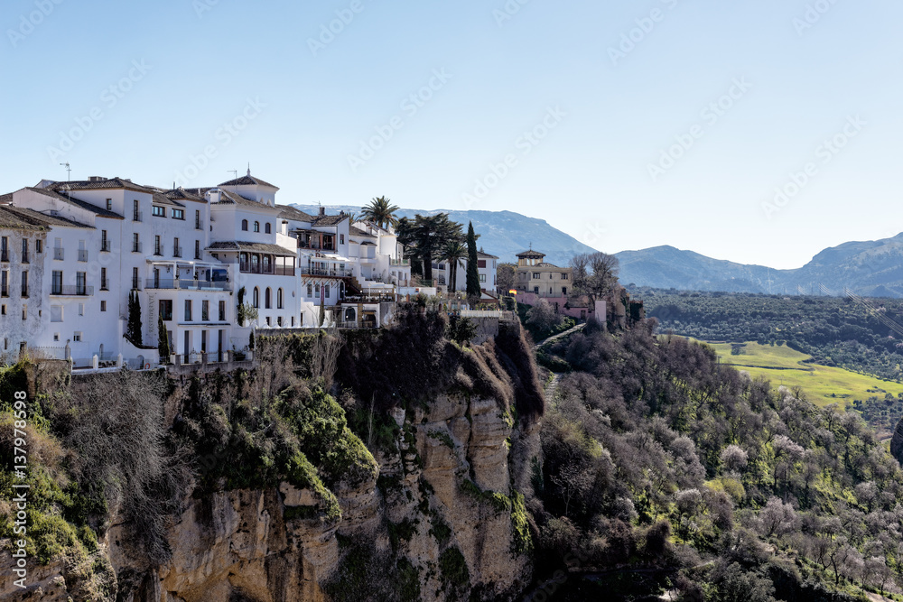 Landscape of Spanish Mountains in winter, Ronda, Grazalema, Andalusia, Spain
