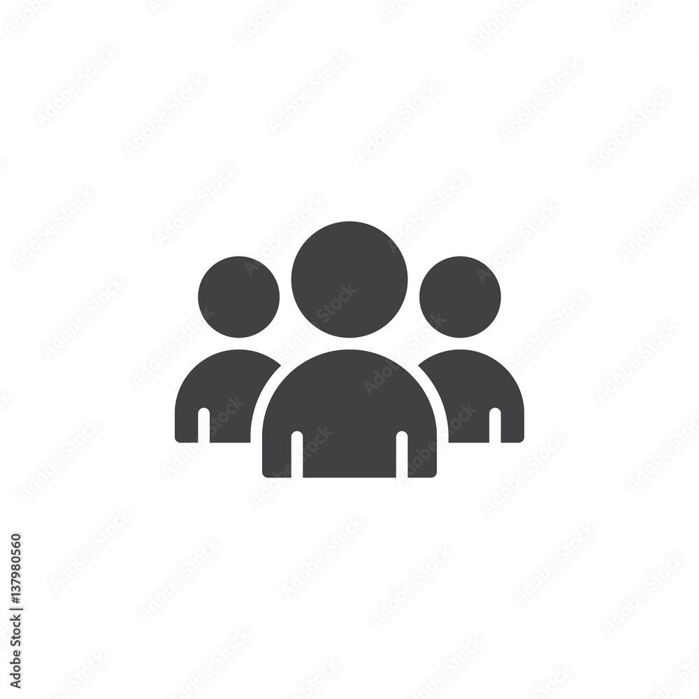 People, group, team icon vector, filled flat sign, solid pictogram isolated on white. Leader symbol, logo illustration People, group, team icon vector, filled flat sign, solid pictogram isolated on white. Leader symbol, logo illustration