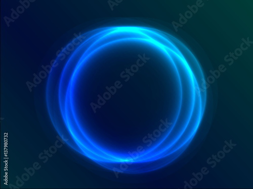 Blue abstract circle.