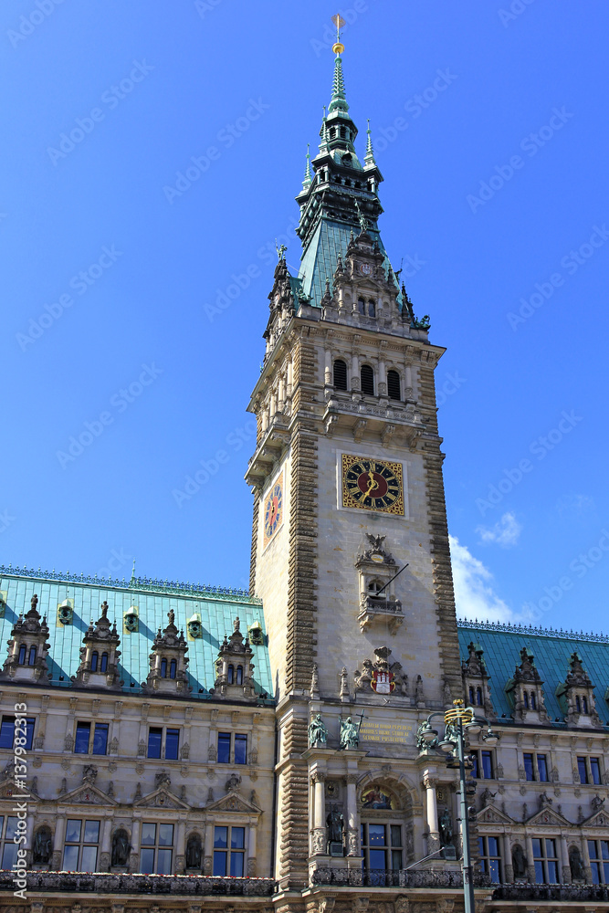 City Hall in the Hanseatic City Hamburg, Germany, Europe.