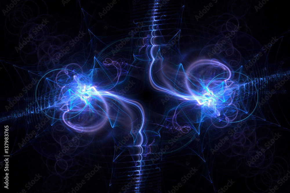 3D rendering abstract fractal light background