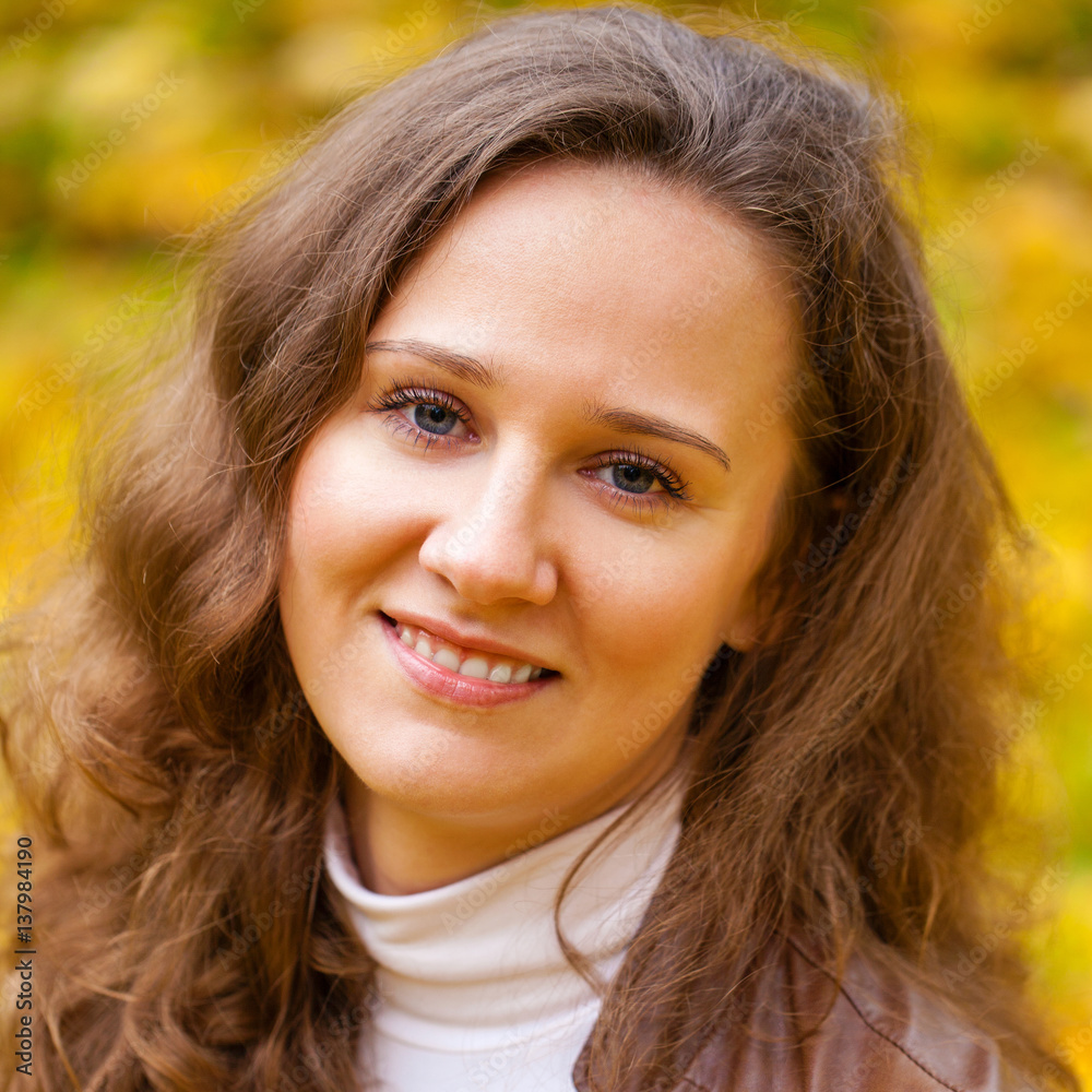 Young beautiful woman in autumn park Young beautiful woman in autumn park