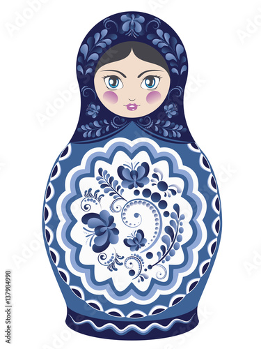 Blue Matryoshka Doll