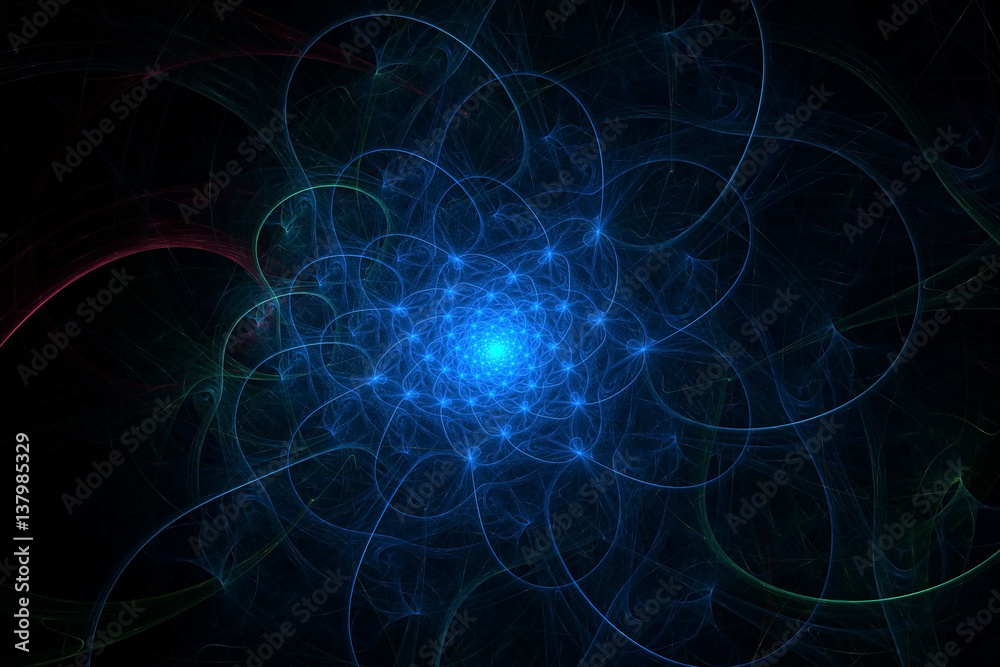 Obraz premium 3D rendering abstract fractal light background