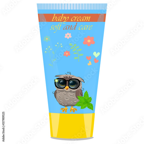 Baby cream tube with kids design