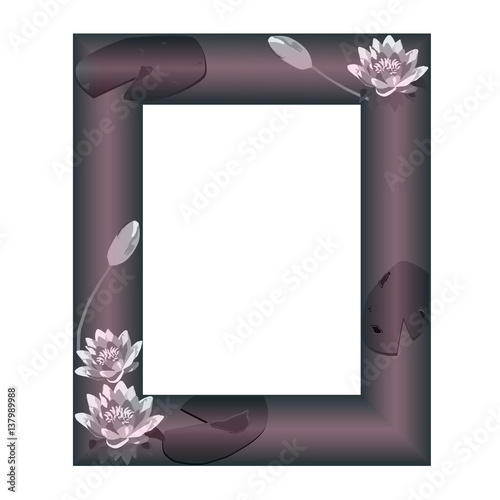 Frame with flowers of a water-lily