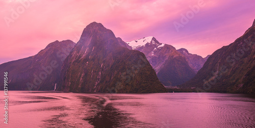 Early Morning Scenery in Milford Sound - New Zealand