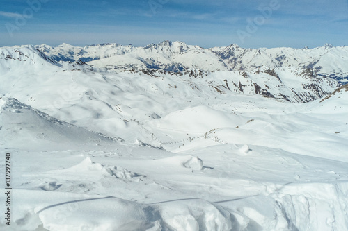 Views of the ski area Les arcs, France. © larisa_stock