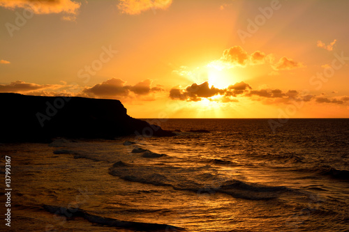 Sonnenuntergang   ber dem Meer