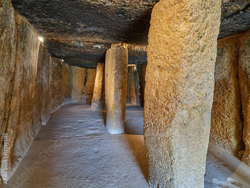 Dolmen Megalítico de Menga en Antequera, Málaga, España photo