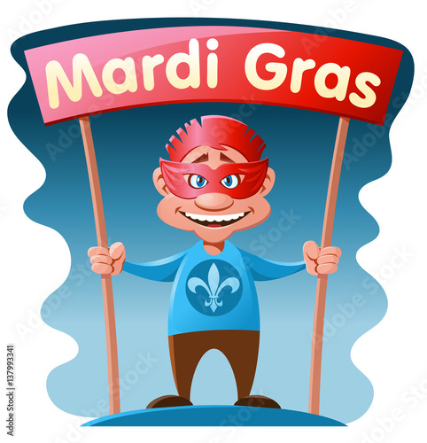 Bear with congratulations. Cartoon styled vector illustration. No transparent objects