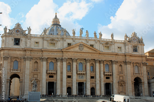 Saint Peter's (San Pietro) basilica in Vatican City in Rome, Italy
