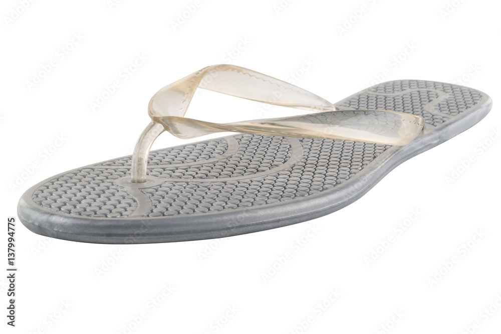Gray Rubber flip-flops isolated Gray Rubber flip-flops isolated