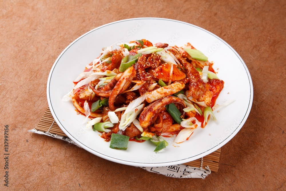 squid bokkeum. Stir-fried Squid. squid bokkeum. Stir-fried Squid.