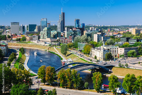 The city of Vilnius on the river 