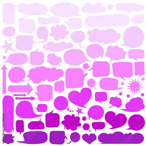 Set of  speech bubbles 
