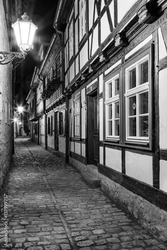 night street of the old town