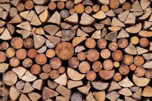 Texture background of woodstack