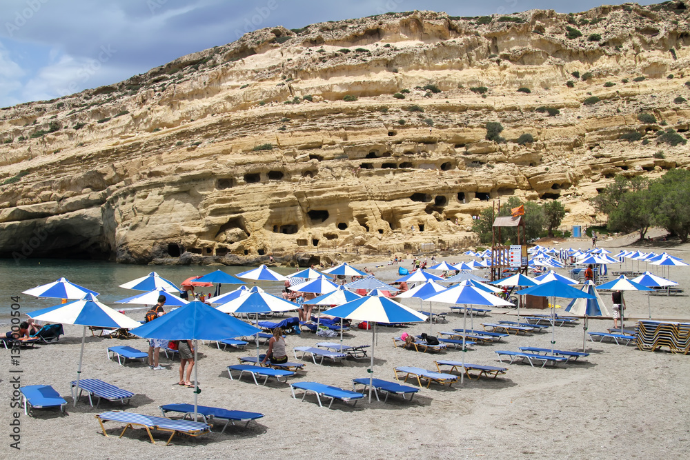 Obraz premium Caves in Matala. Crete. Greece