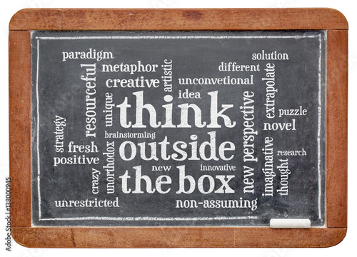 Think outside the box word cloud