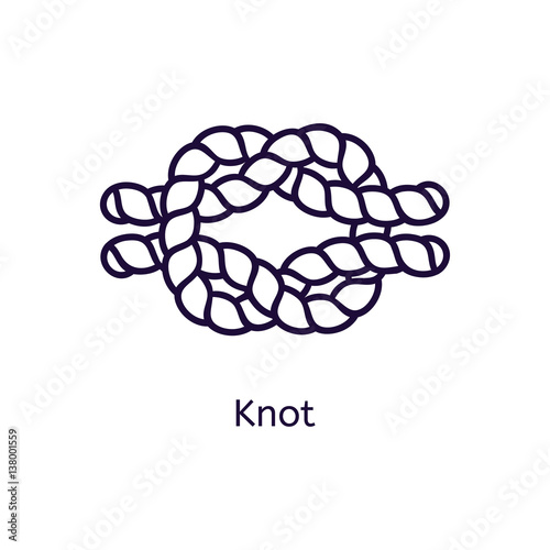 Vector icon of knot on a white background.