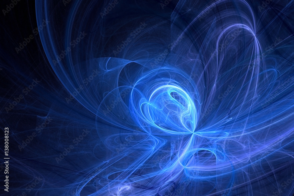 3D rendering abstract fractal light background