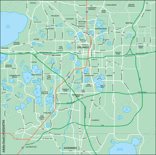 Orlando Area Map