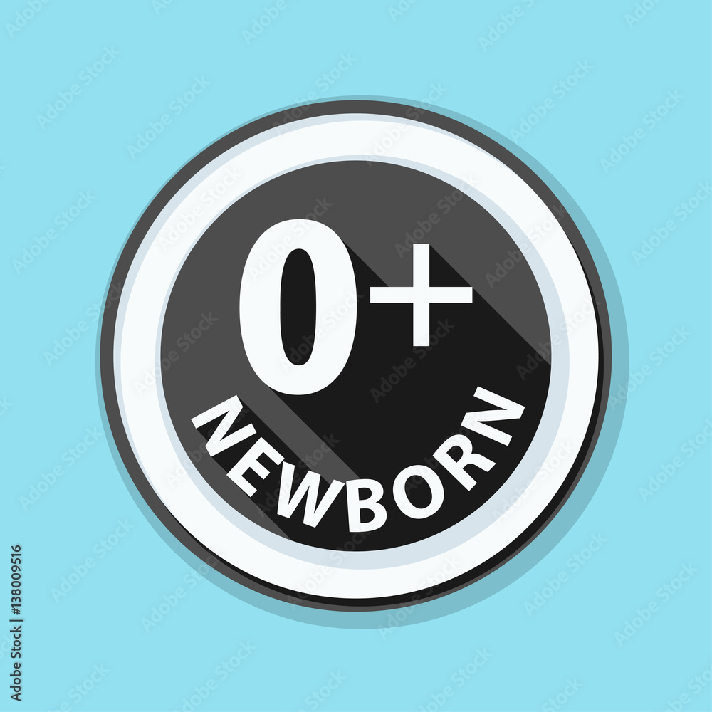Zero Plus Newborn sign illustration Zero Plus Newborn sign illustration