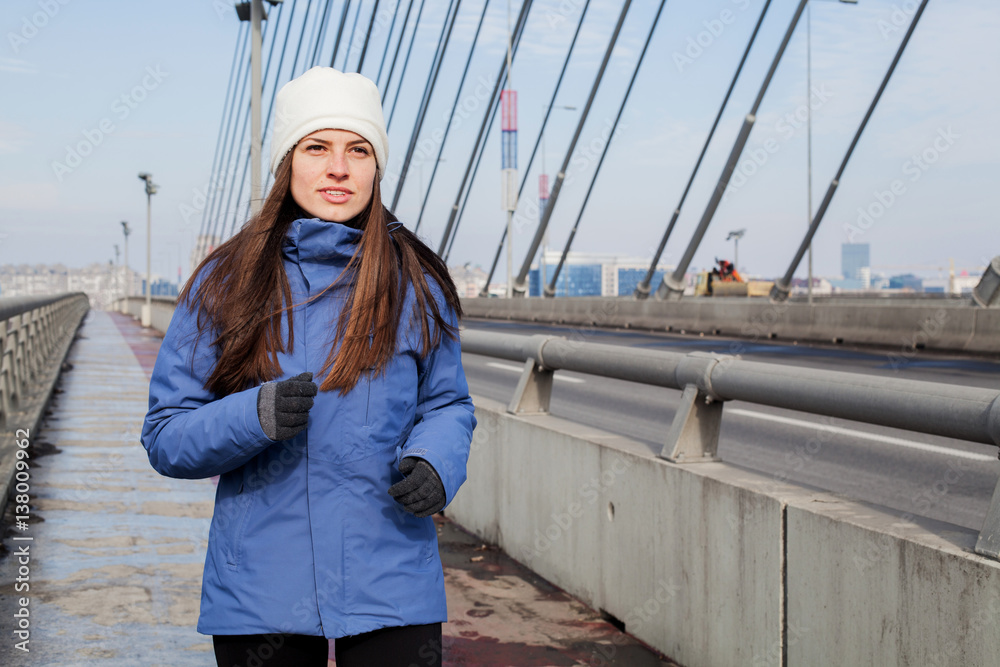 Obraz premium woman jogging healthy activity