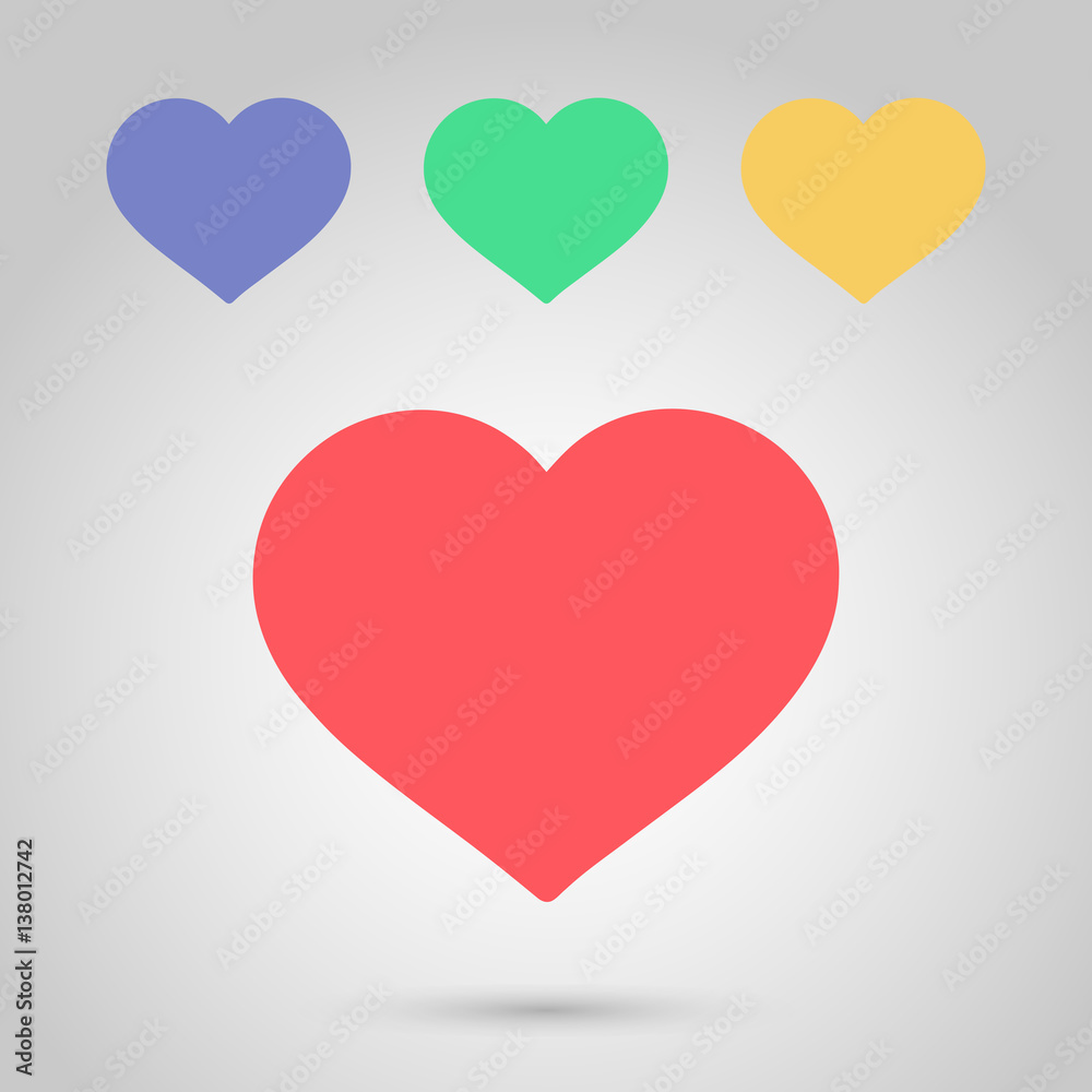 The heart icon. Vector Eps 10