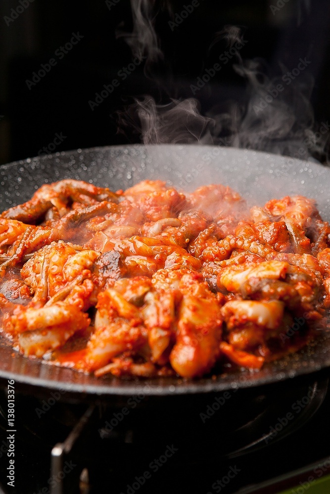 jukkumi bokkeum. Stir-fried Small Octopus jukkumi bokkeum. Stir-fried Small Octopus