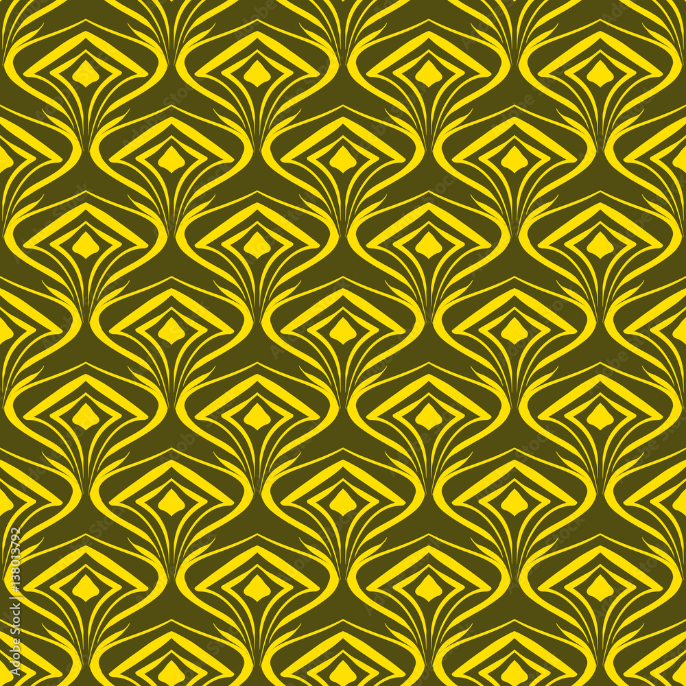 Seamless abstract pattern on wallpaper Seamless abstract pattern on wallpaper
