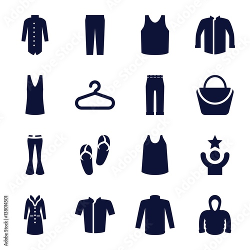 Set of 16 casual filled icons