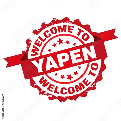 Welcome to Yapen, stamp.Sign.Seal.Logo photo