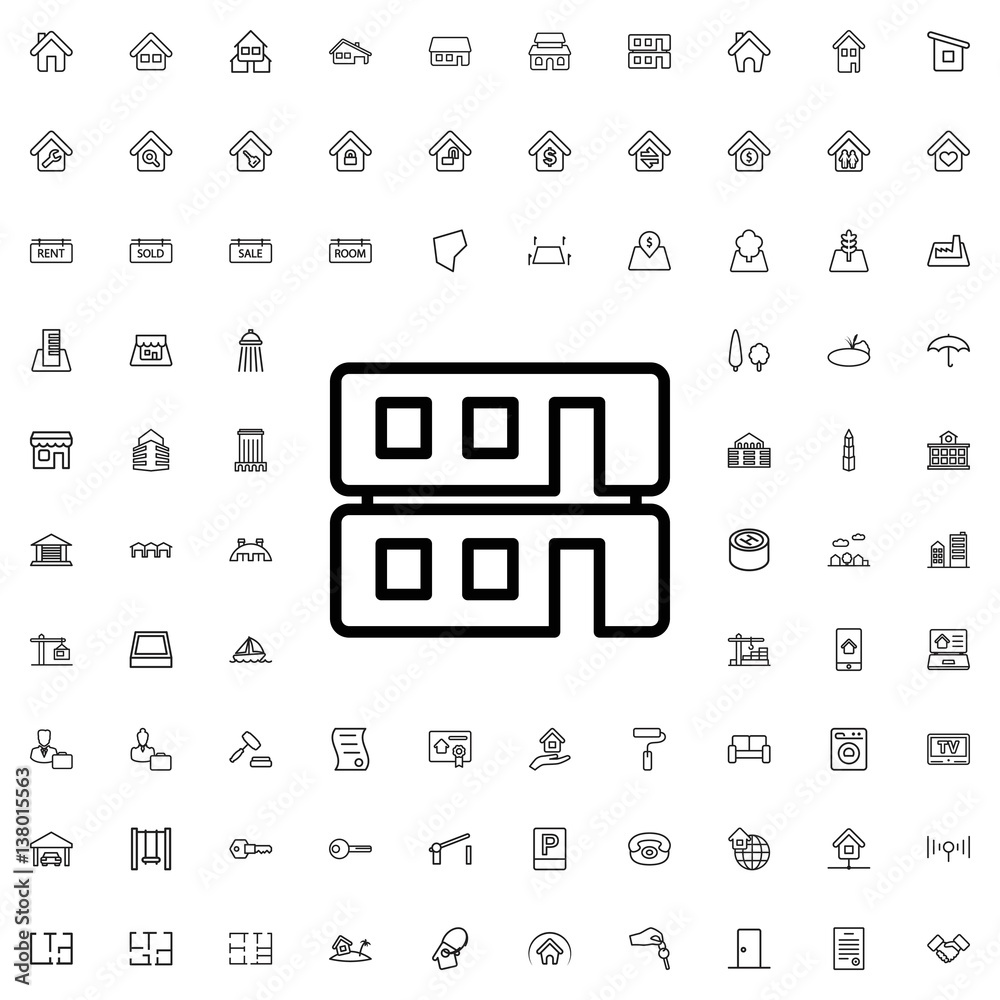 house builidng icon illustration house builidng icon illustration