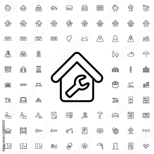 home repair icon illustration