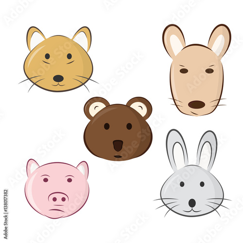 Cute cartoon animals
