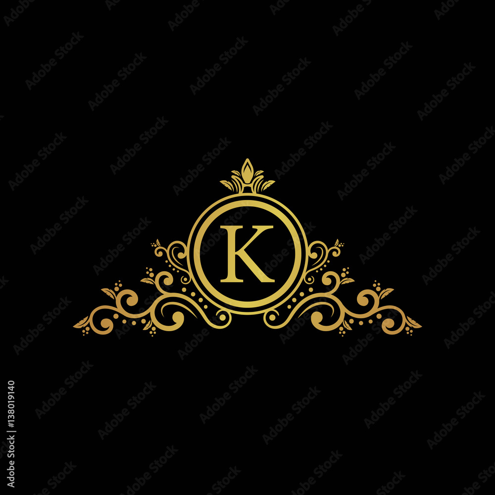 initial letter logo circle elegant gold initial letter logo circle elegant gold