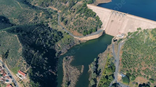 Aerial View of Dam near Pomarao photo