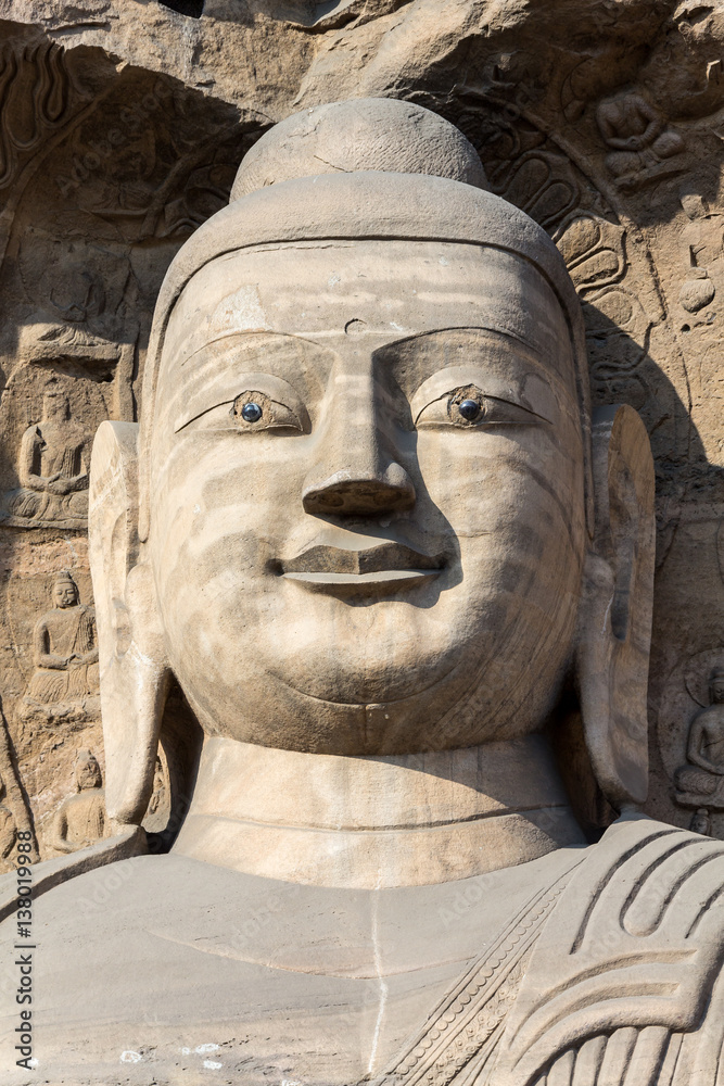 Buddha statue at Yungang grottoes in datong, Shanxi province, China.