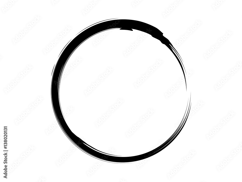 Grunge Circle handmade with brush.Grunge Stroke Black.Ink Circle. Grunge Circle handmade with brush.Grunge Stroke Black.Ink Circle.
