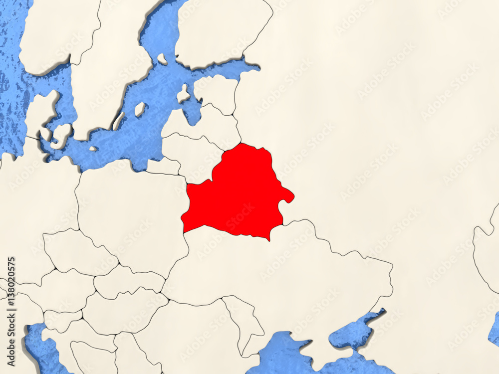 Belarus on map