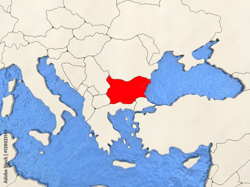 Bulgaria on map Bulgaria on map
