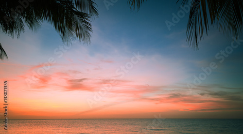 beautiful gorgeous  amazing natural view of tropical sunset time background at Cuban Cayo Coco island