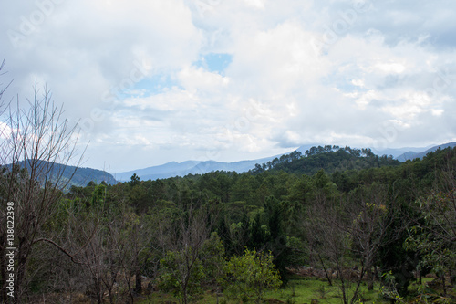 Standing on top of mountain to see this landscape view