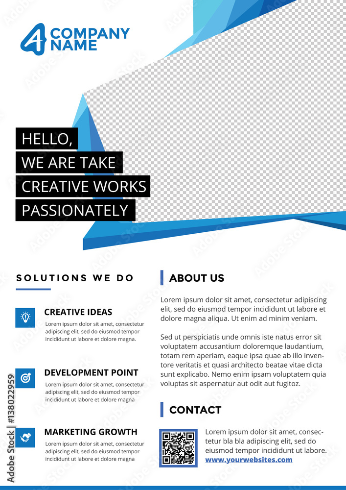 Obraz premium A4 Creative Business Company Fyer Template Concept 2