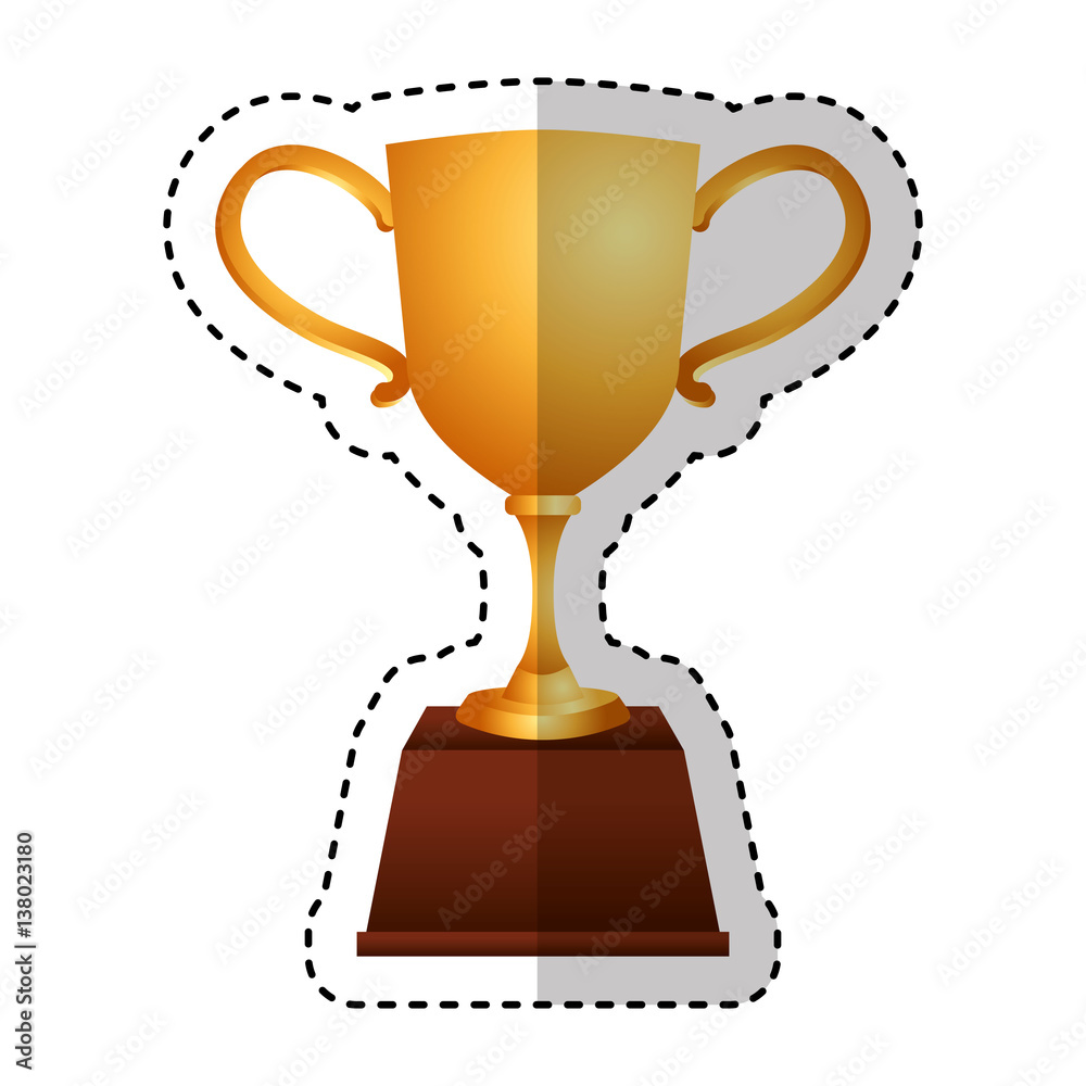 trophy award isolated icon vector illustration design