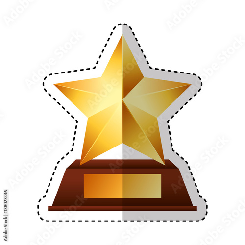 trophy award isolated icon vector illustration design