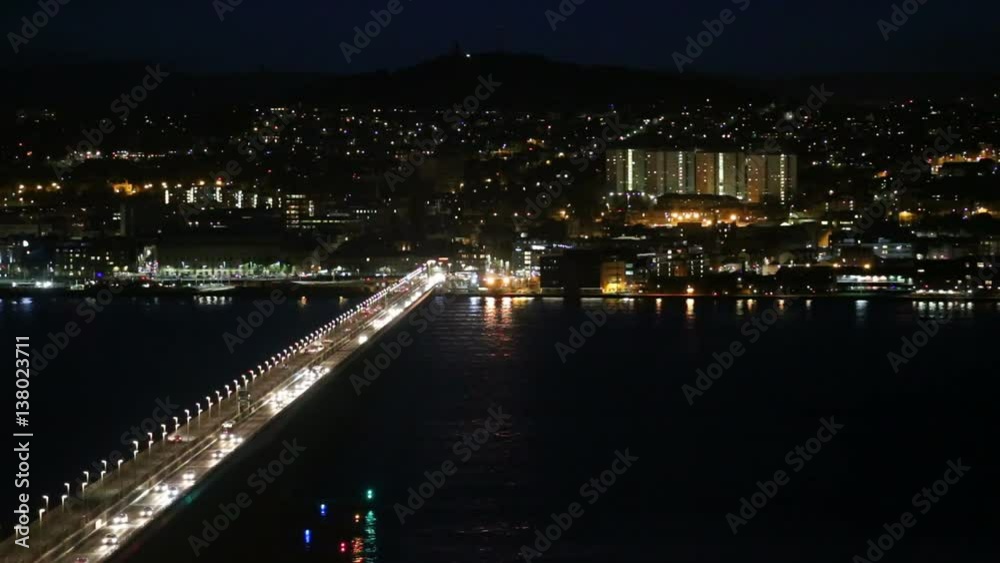 Tay Road Bridge and Dundee waterfront at night Scotland
Tay Road Bridge and Dundee waterfront at night Scotland