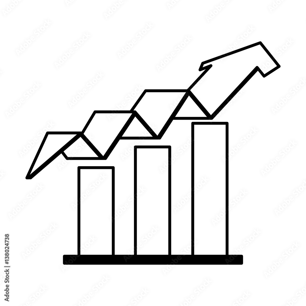 arrow growth isolated icon vector illustration design arrow growth isolated icon vector illustration design